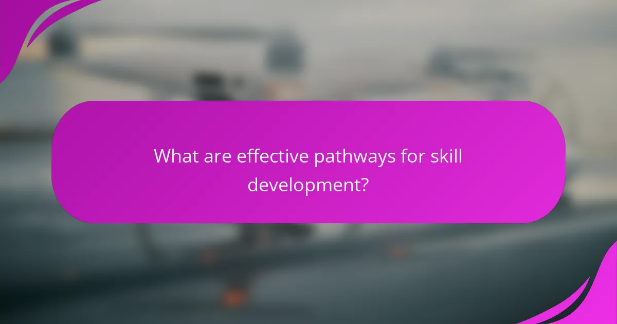 What are effective pathways for skill development?